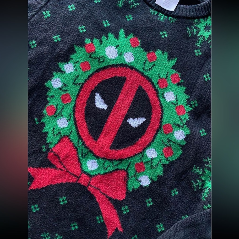 Marvel Deadpool Christmas Sweater - image 2